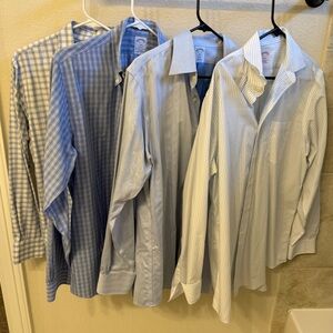 Men's Brooks Brothers Blue and White Dress Shirts